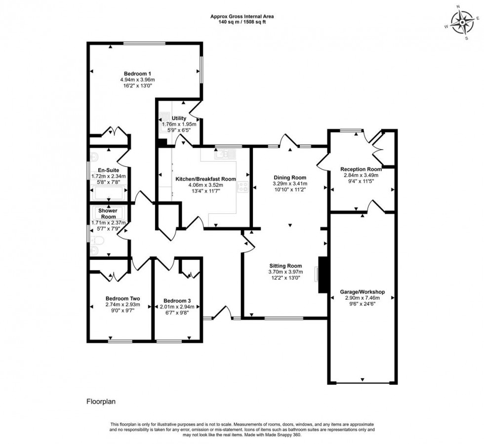 Floorplan for Hawthorn Avenue, Gillingham