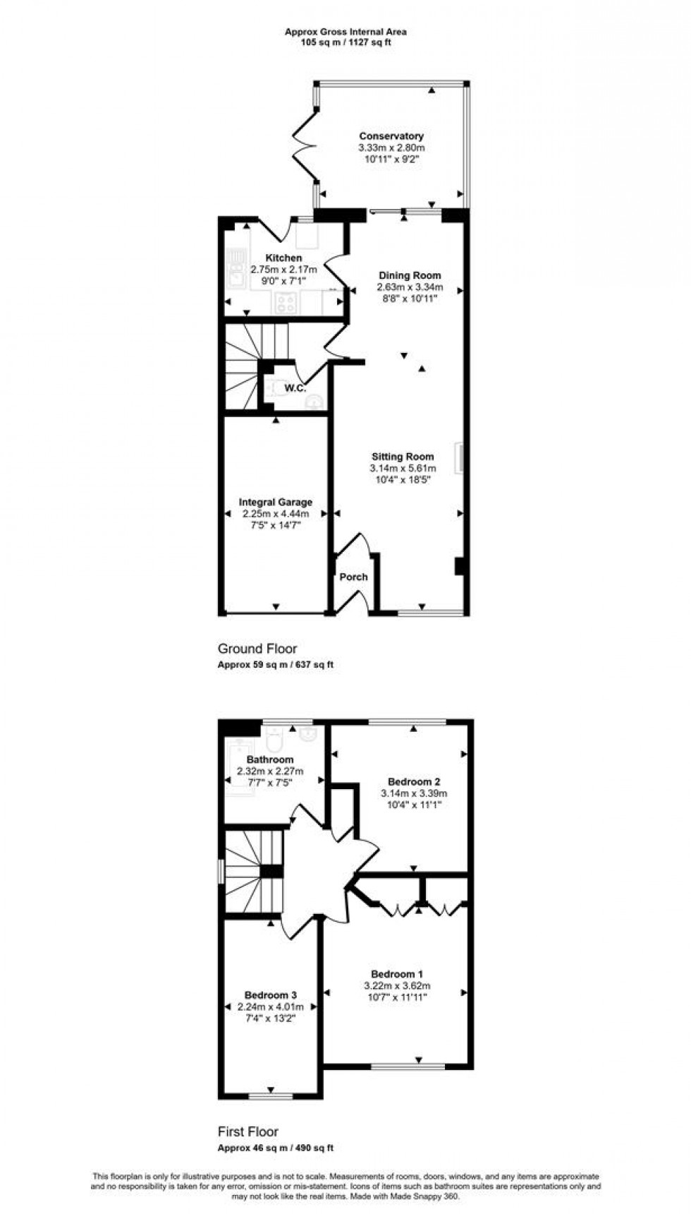 Floorplan for Bryony Gardens, Gillingham