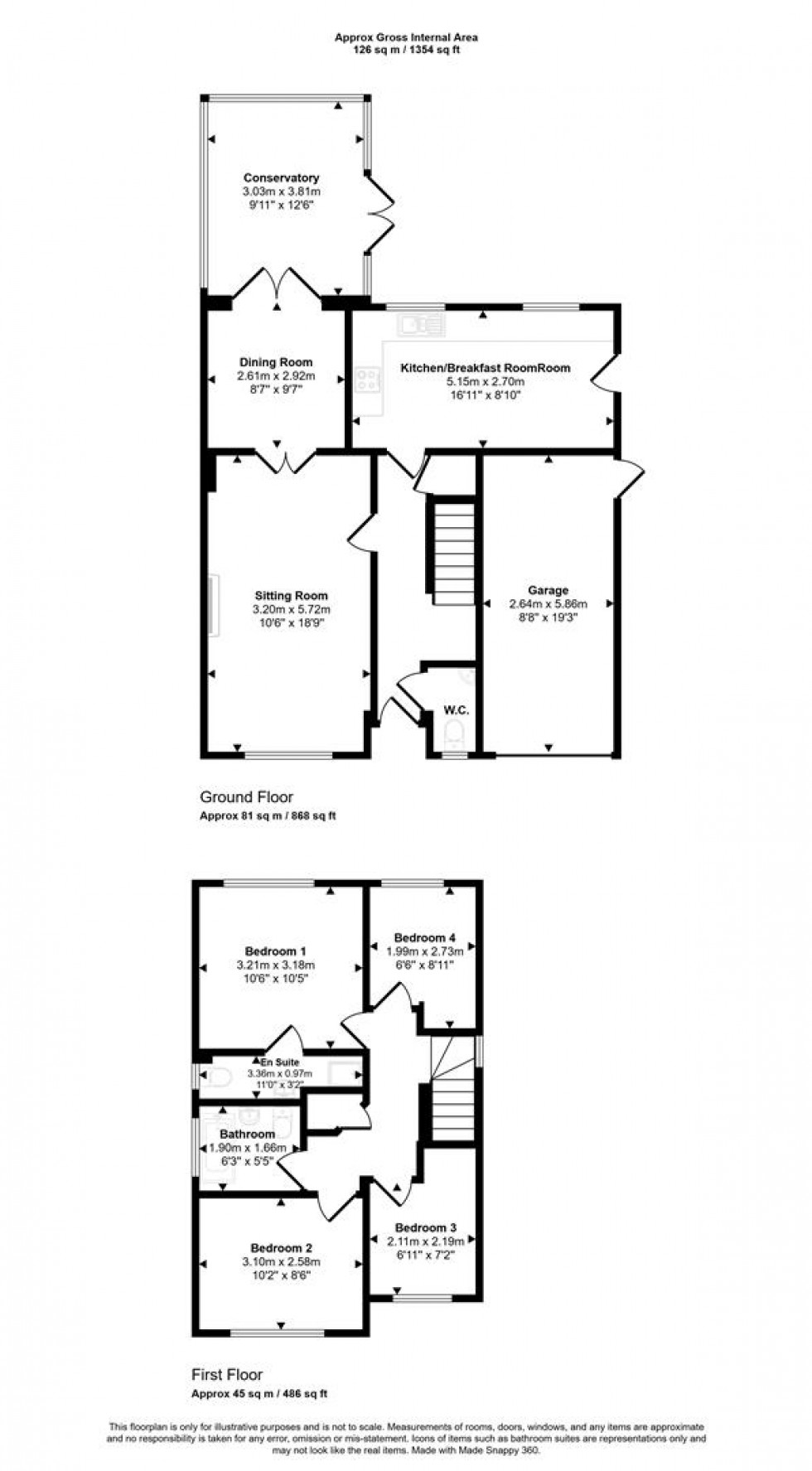 Floorplan for Yarrow Court, Gillingham