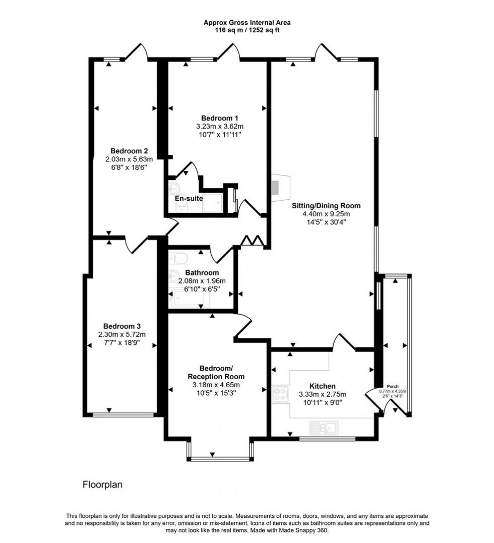 Floorplan for Glyn Place, East Melbury, Shaftesbury