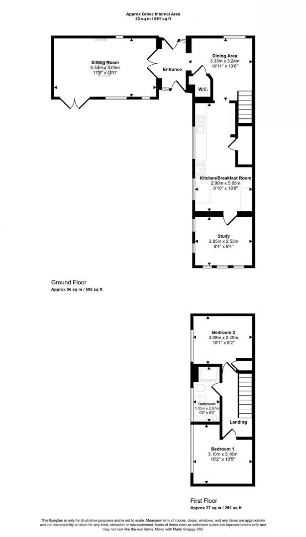 Floorplan for Brookside, Milborne Port, Sherborne