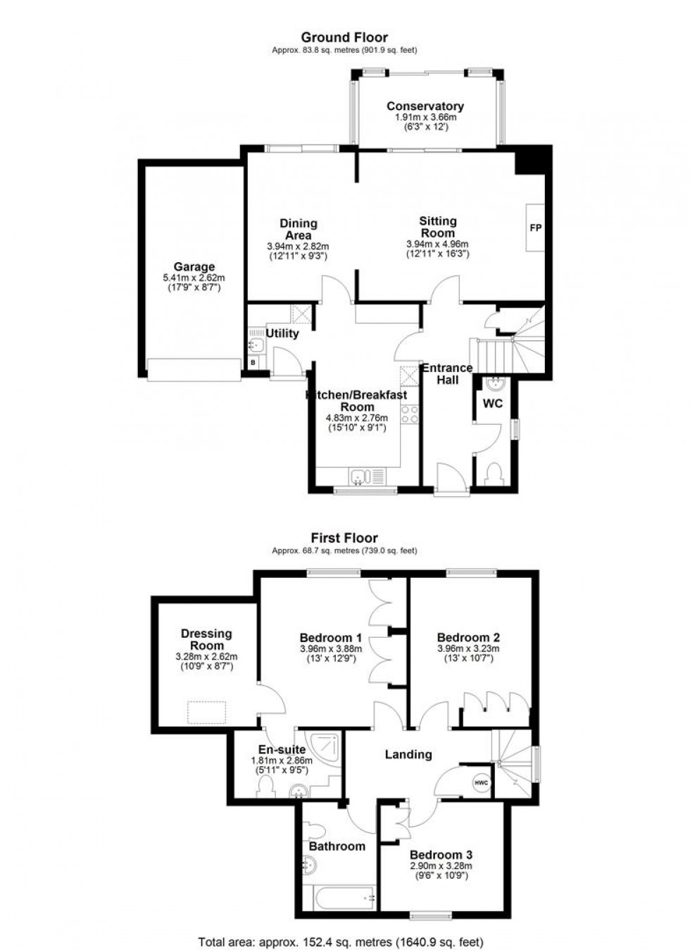 Floorplan for Hunters Mead, Motcombe