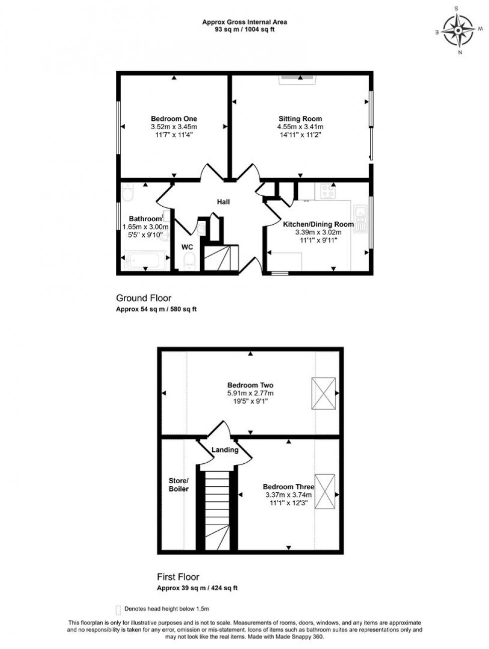 Floorplan for Hilmar Drive, Gillingham
