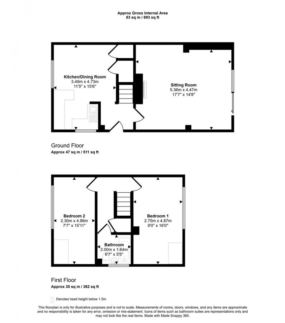 Floorplan for Addison Close, Gillingham
