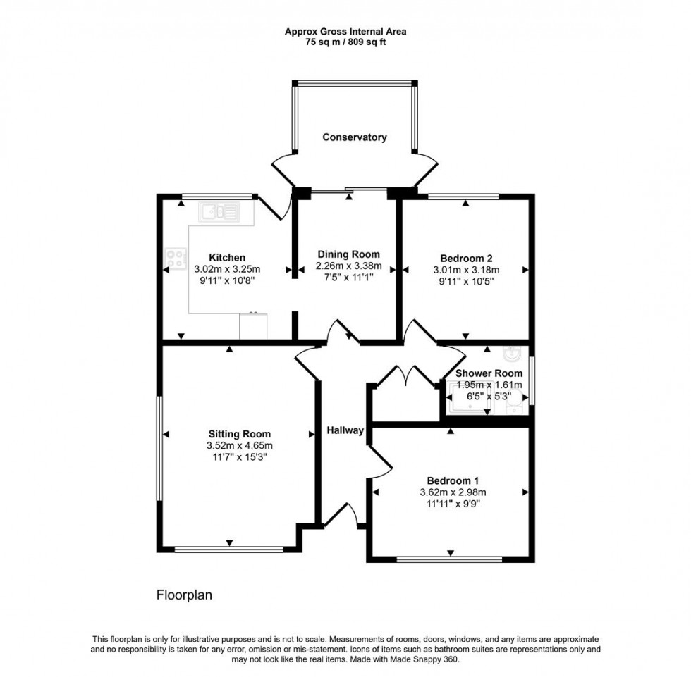 Floorplan for Sylvan Way, Gillingham
