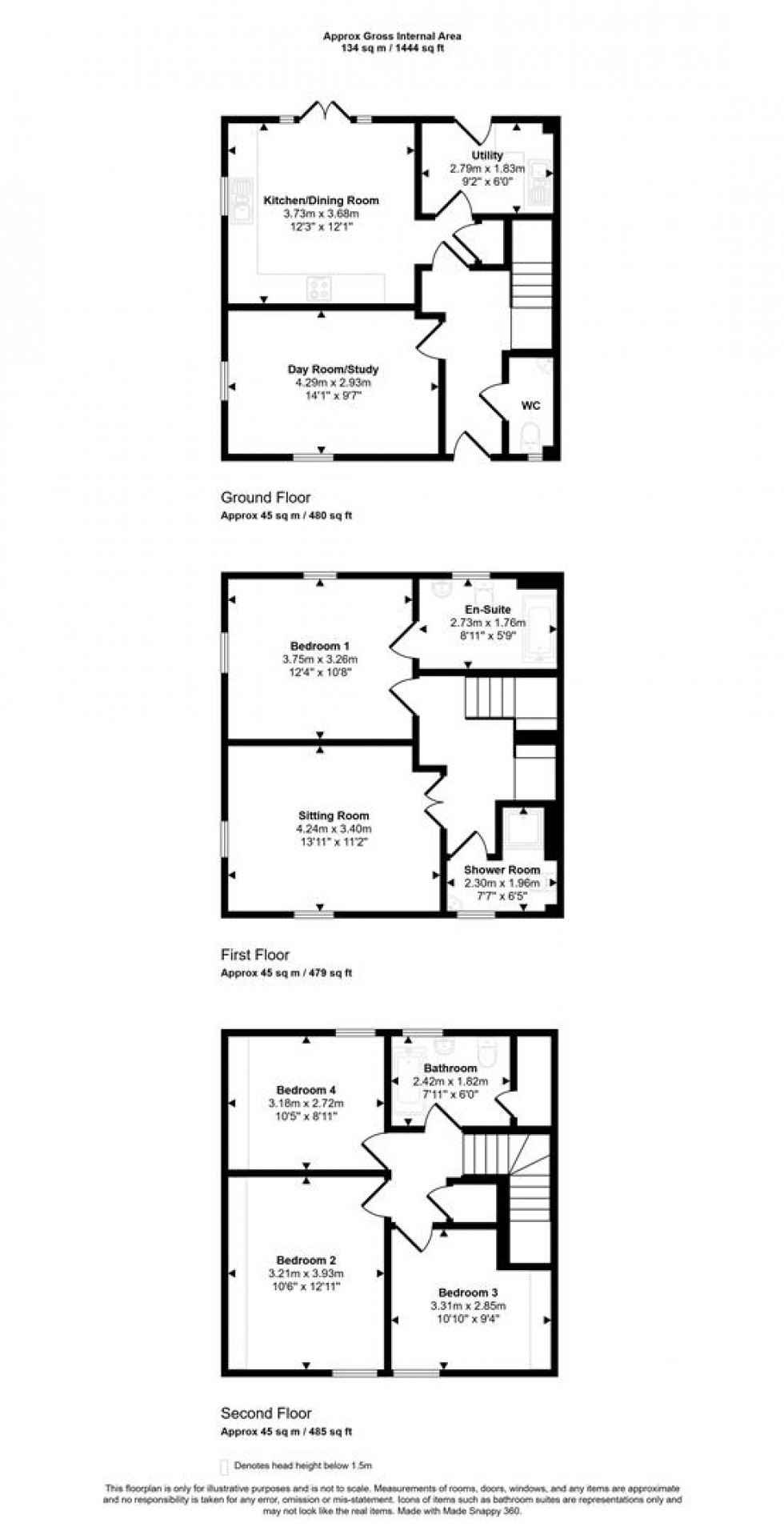 Floorplan for Goldfinch Gate, Gillingham
