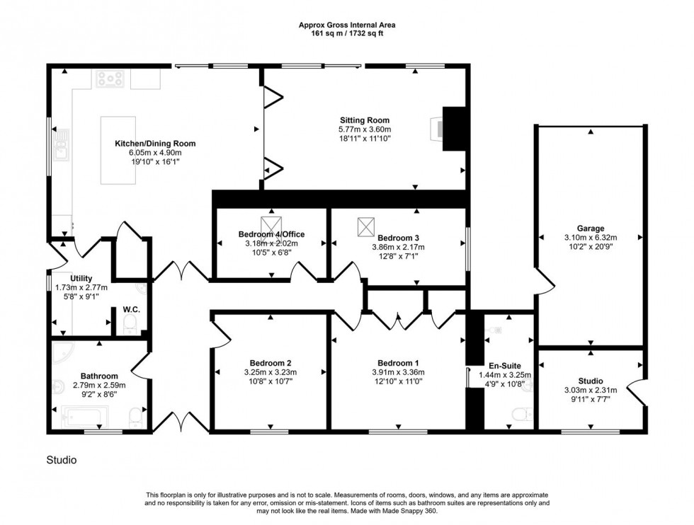Floorplan for Holwell, Sherborne, Dorset