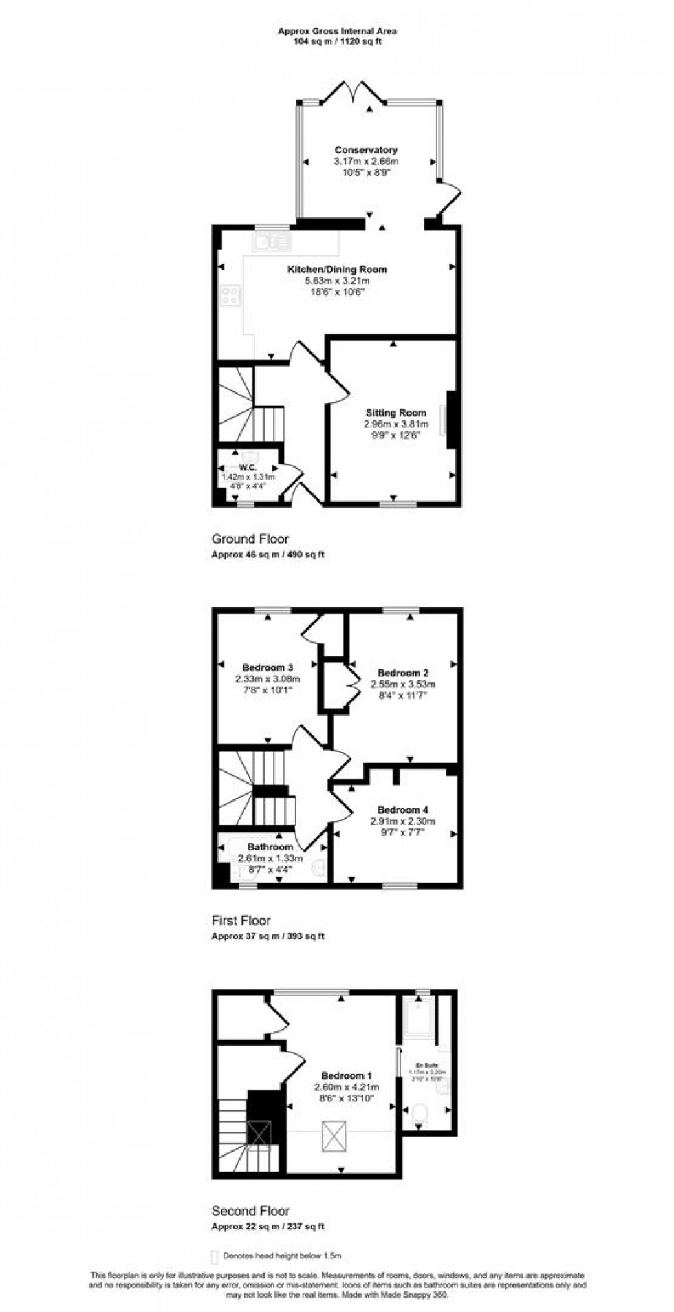 Floorplan for Fern Brook Lane, Gillingham