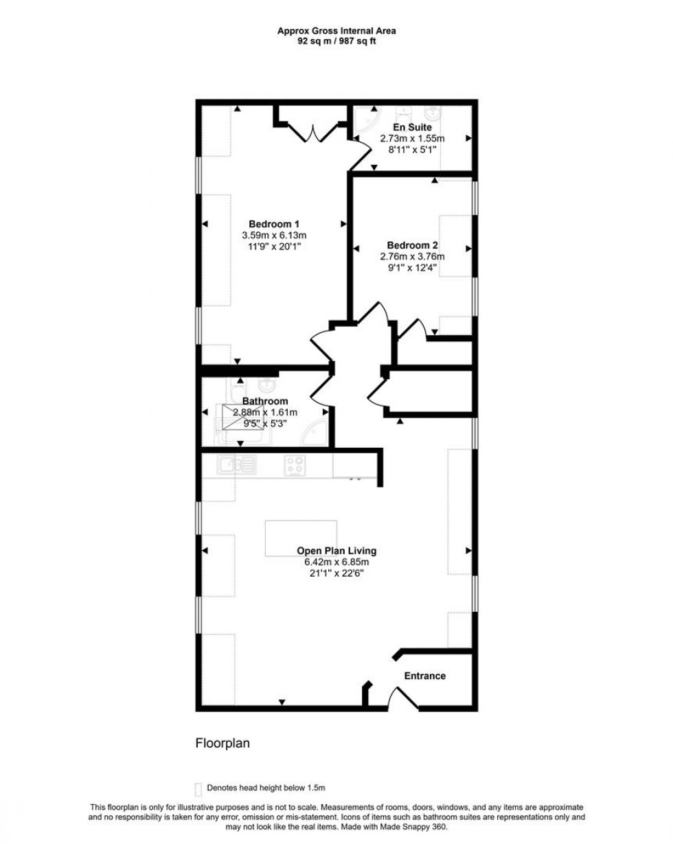 Floorplan for Salisbury Road, Blandford Forum