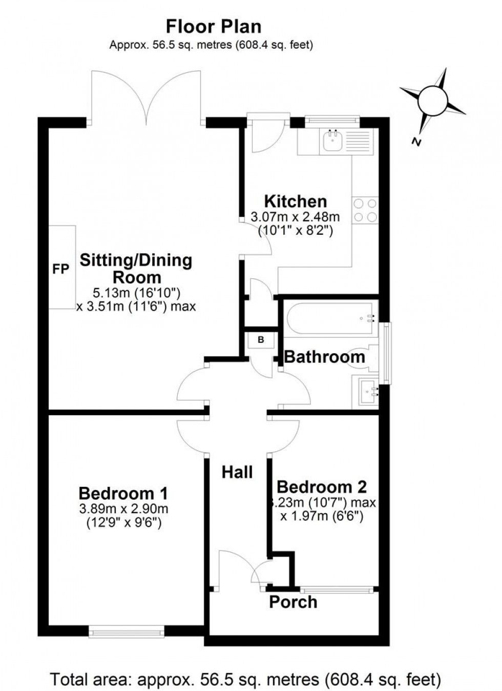 Floorplan for Maple Way, Gillingham