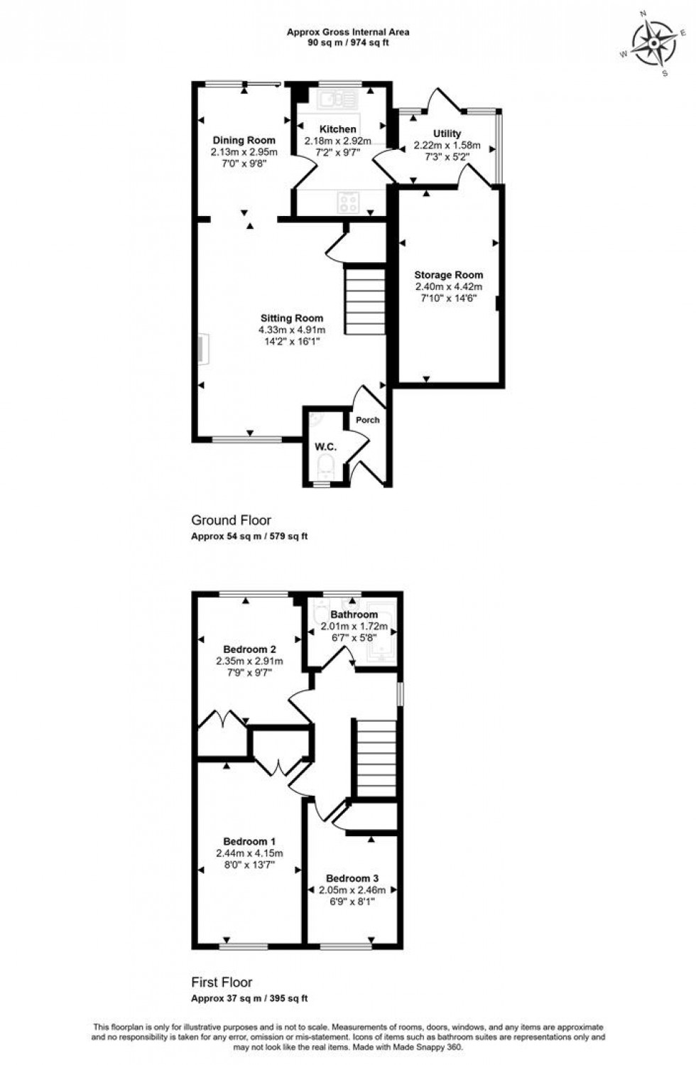 Floorplan for Barleyfields, Gillingham, Dorset