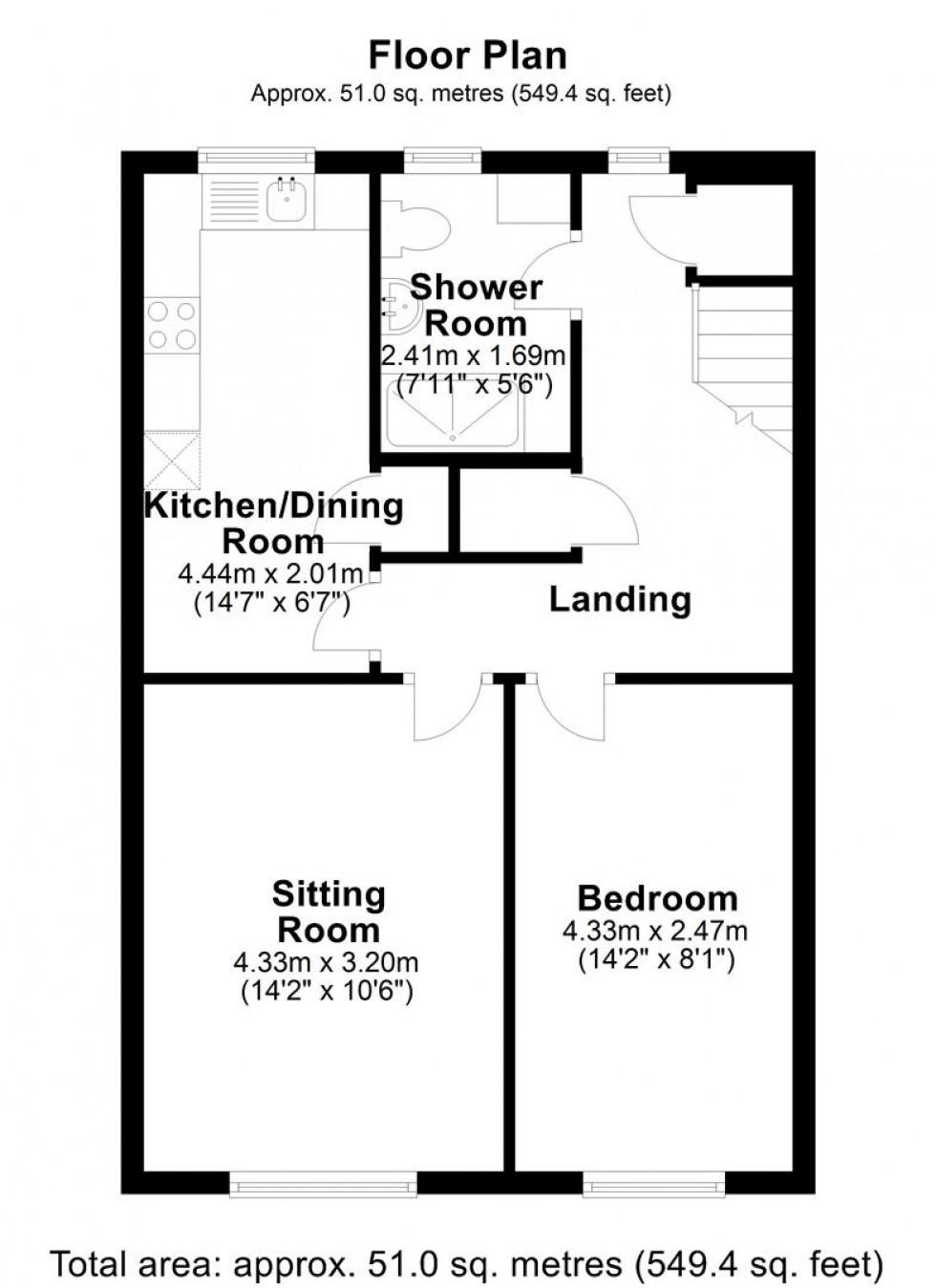 Floorplan for King Edmund Court, Gillingham