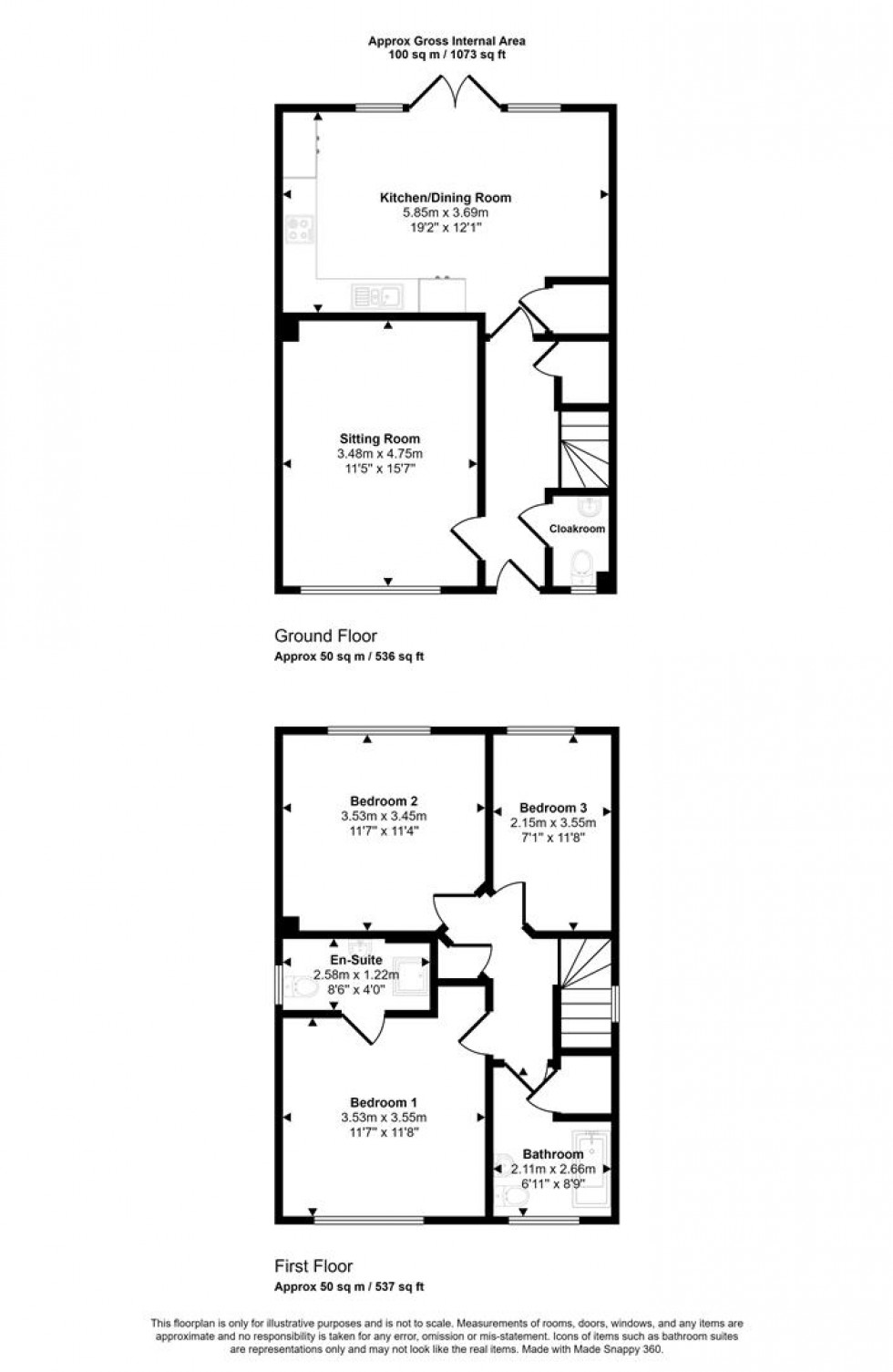 Floorplan for Vale View, Shaftesbury