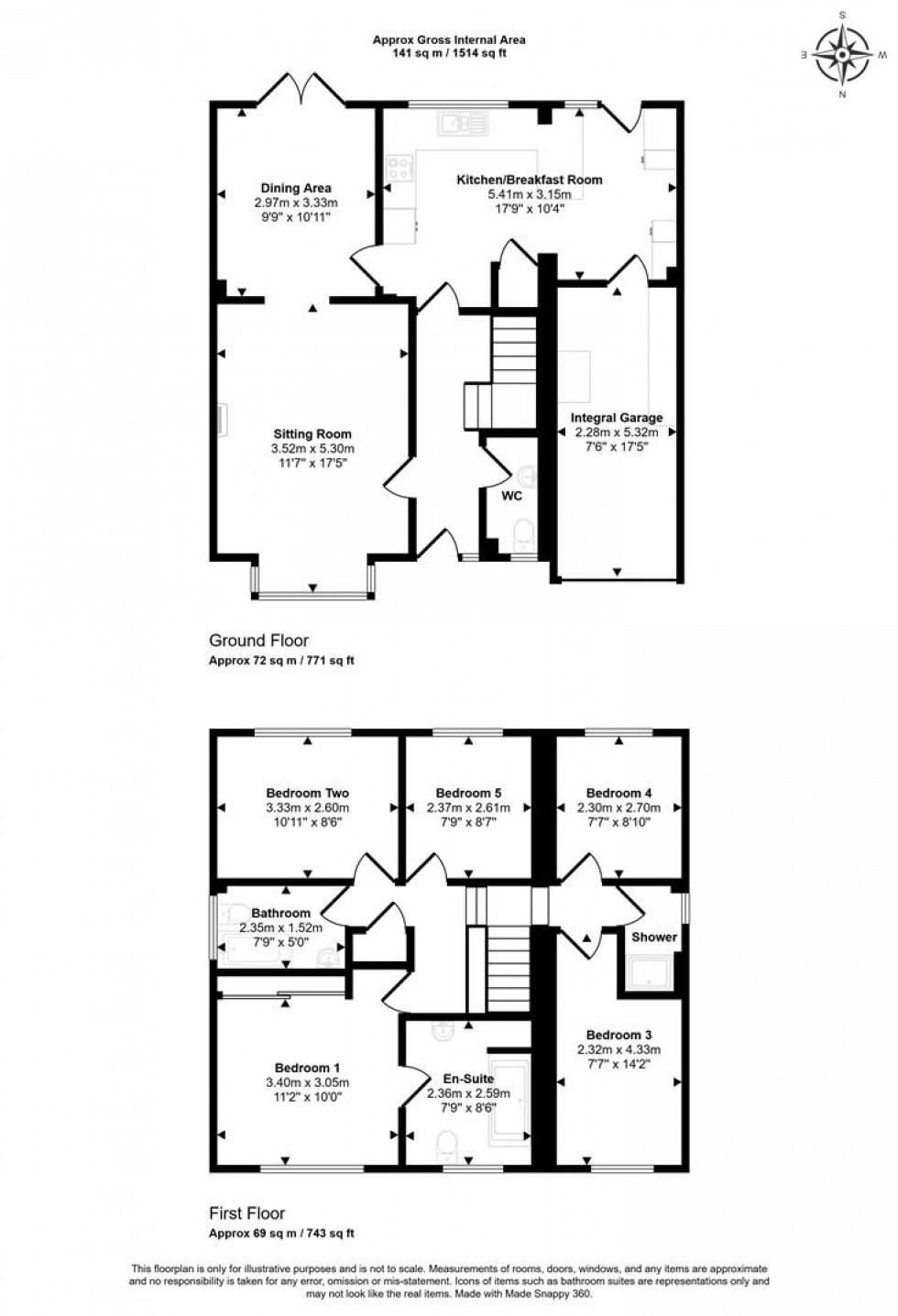 Floorplan for Southgate Drive, Wincanton