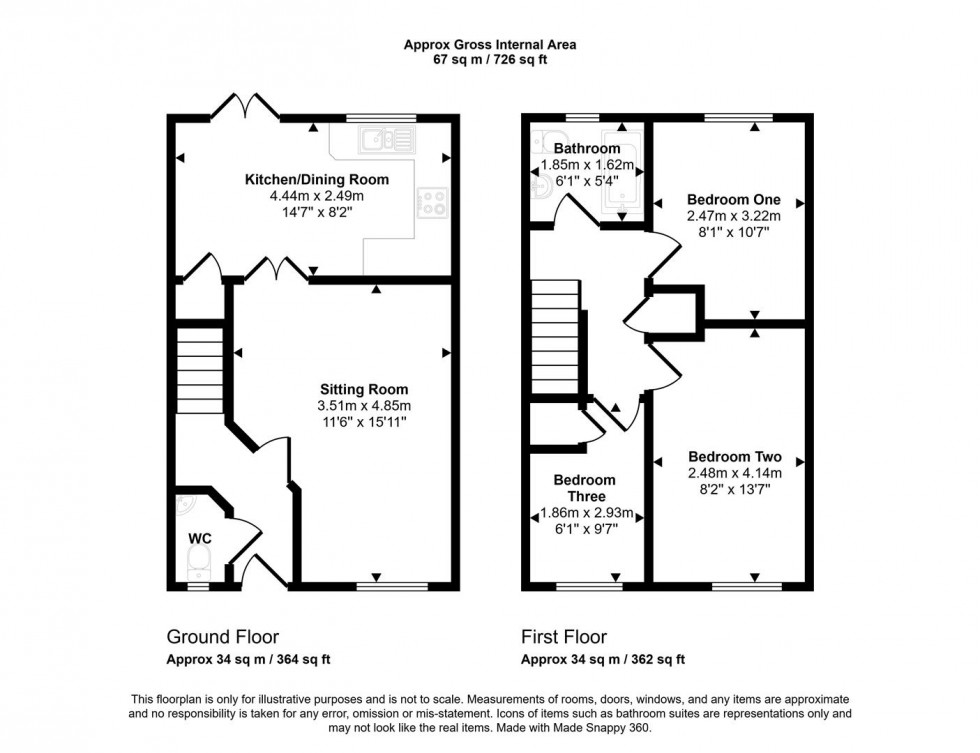 Floorplan for Hine Close, Gillingham