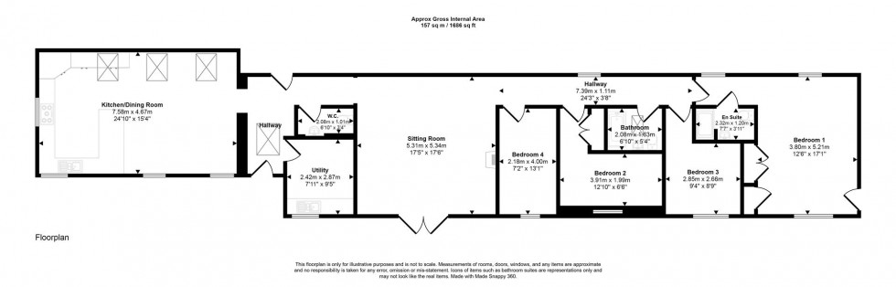 Floorplan for Fifehead Neville, Sturminster Newton