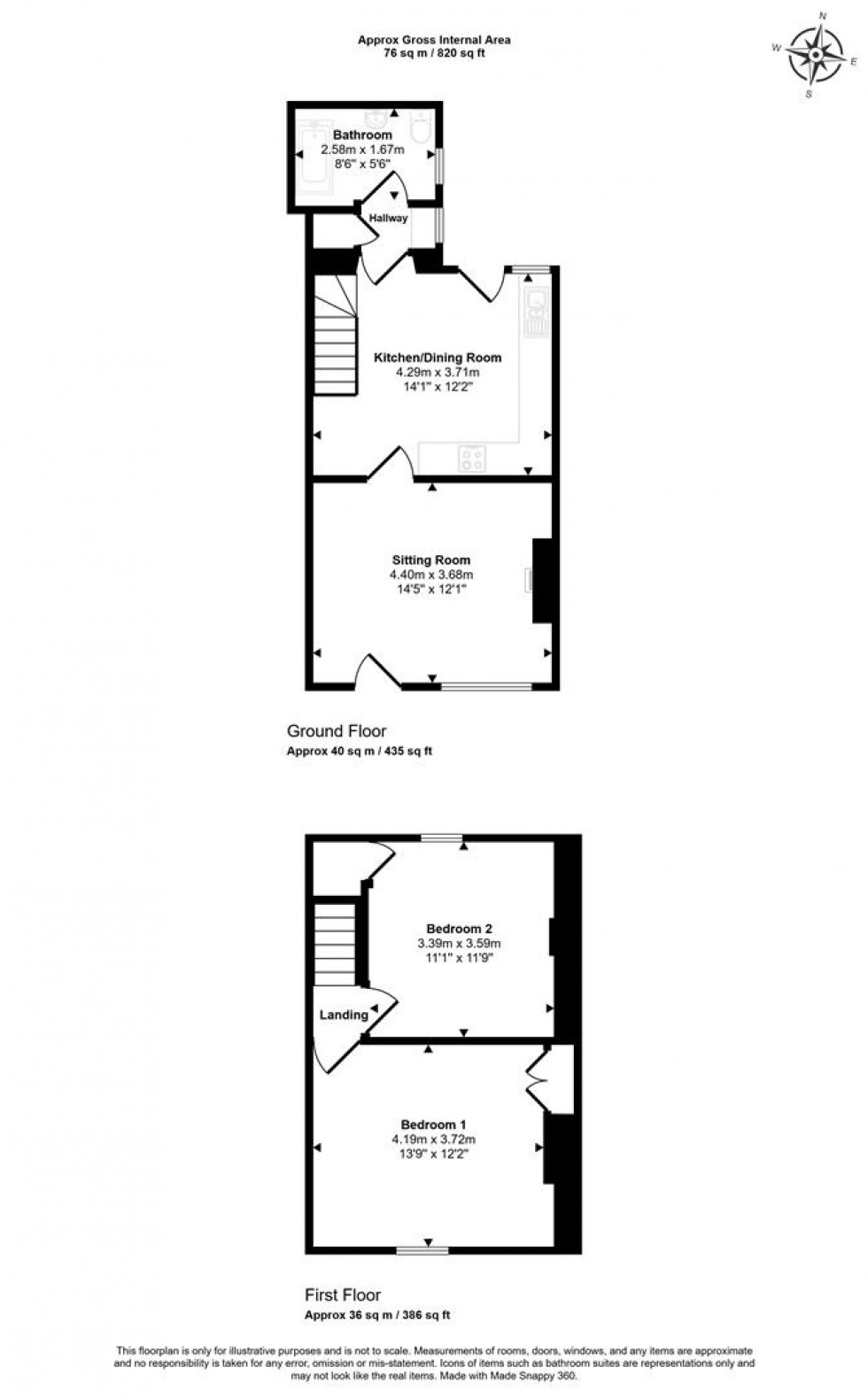 Floorplan for Railway Terrace, Gillingham