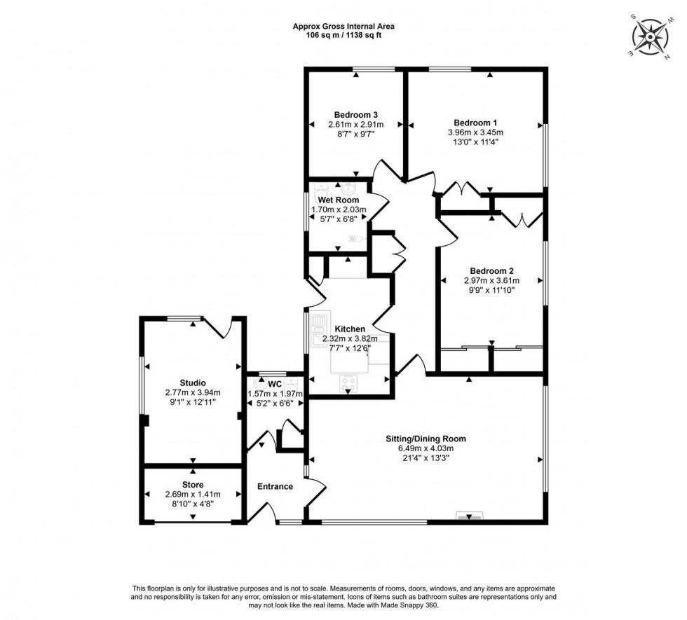 Floorplan for Southbrook Gardens, Mere, Warminster