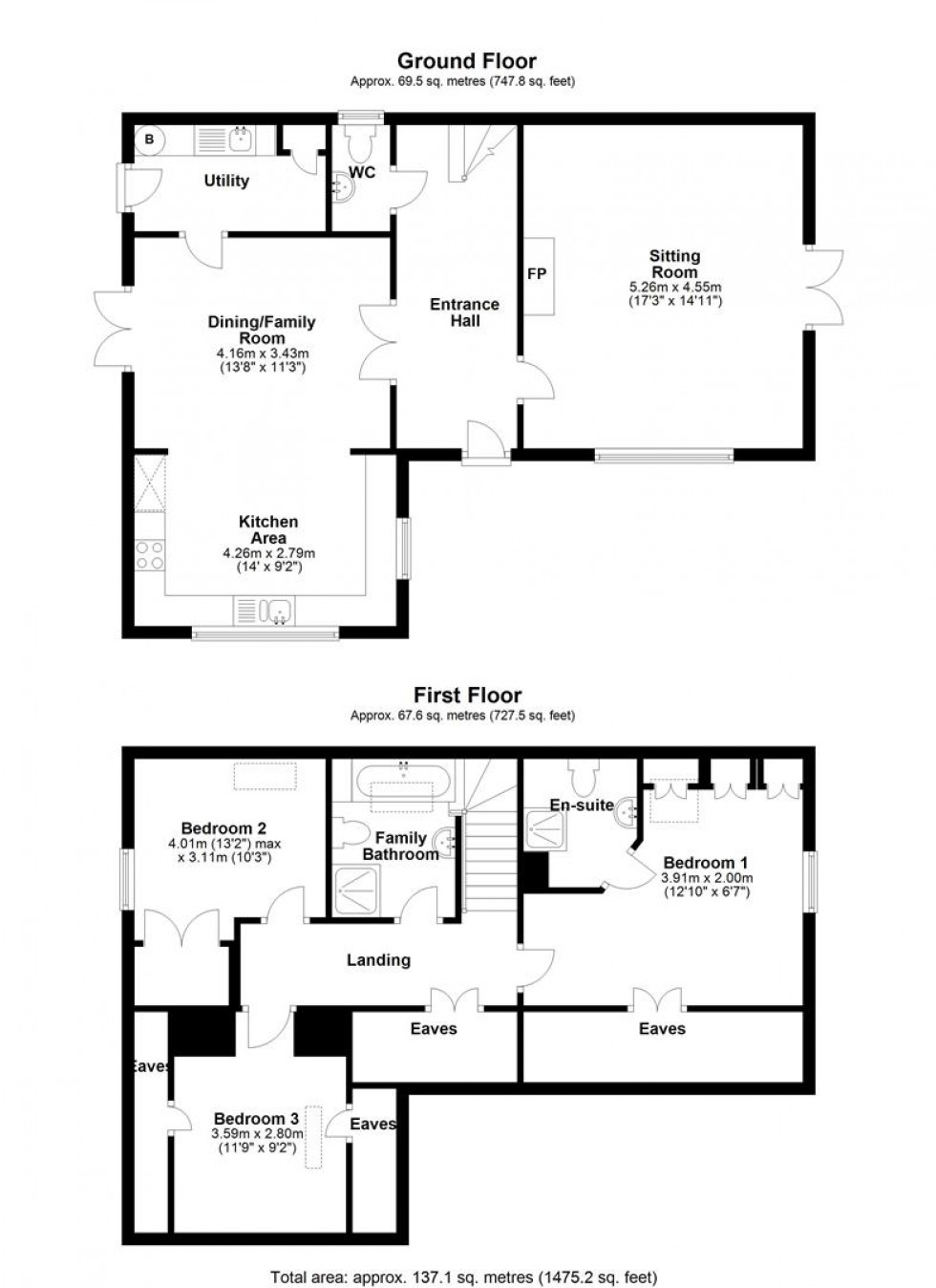 Floorplan for The Green, Kingston, Hazelbury Bryan