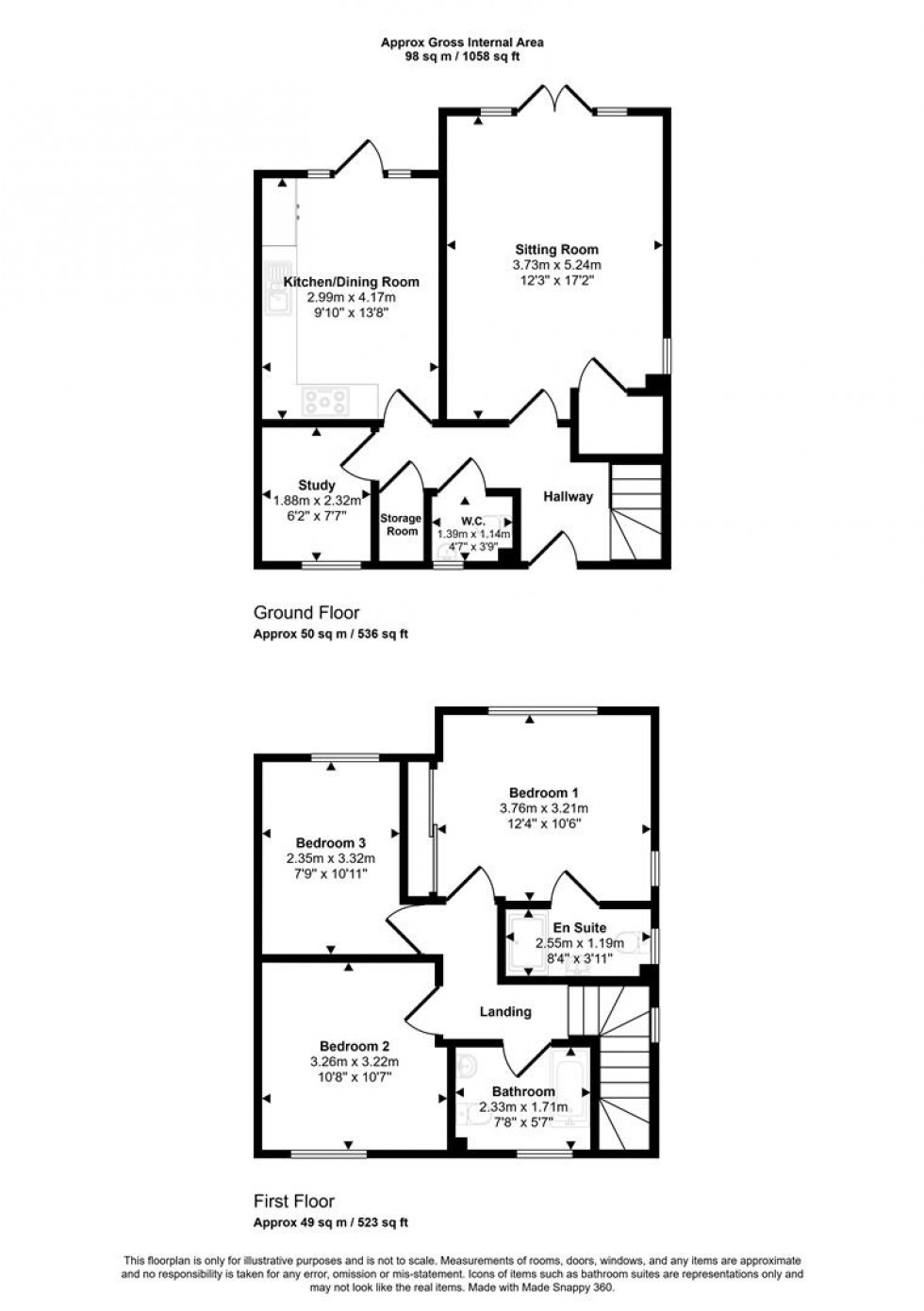 Floorplan for Sutton View, Fontmell Magna, Shaftesbury
