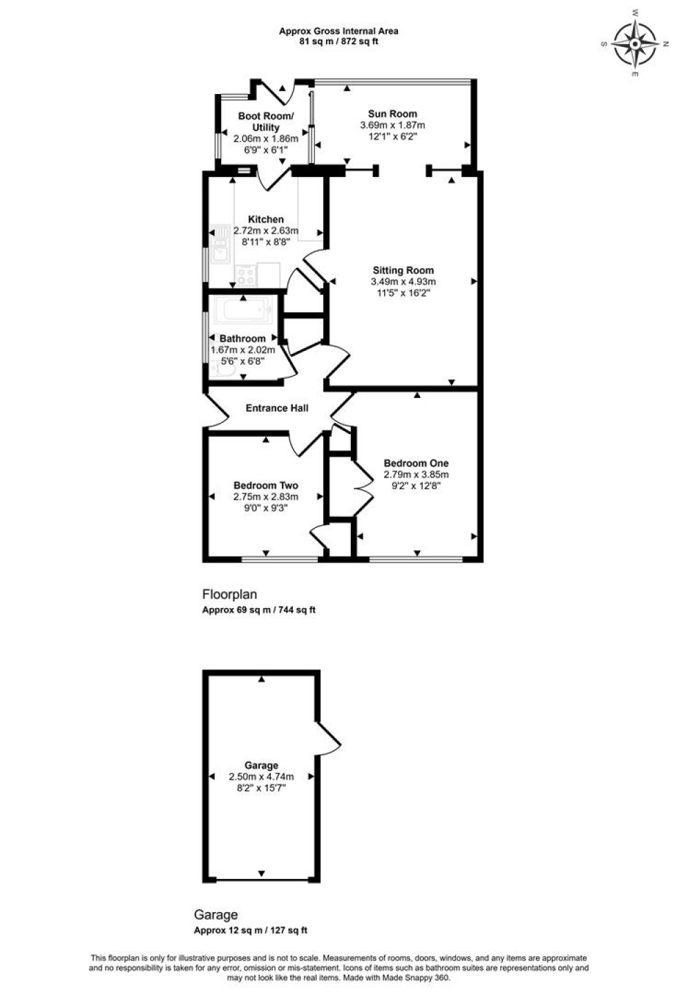 Floorplan for Roseberry Gardens, Gillingham