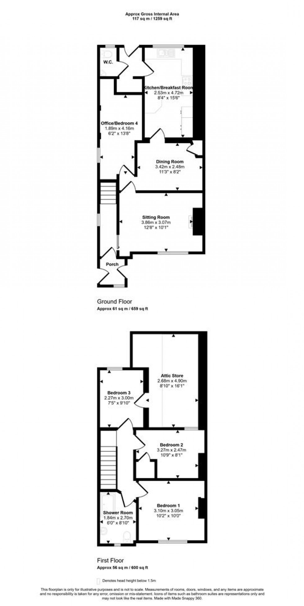 Floorplan for Grosvenor Road, Stalbridge, Sturminster Newton