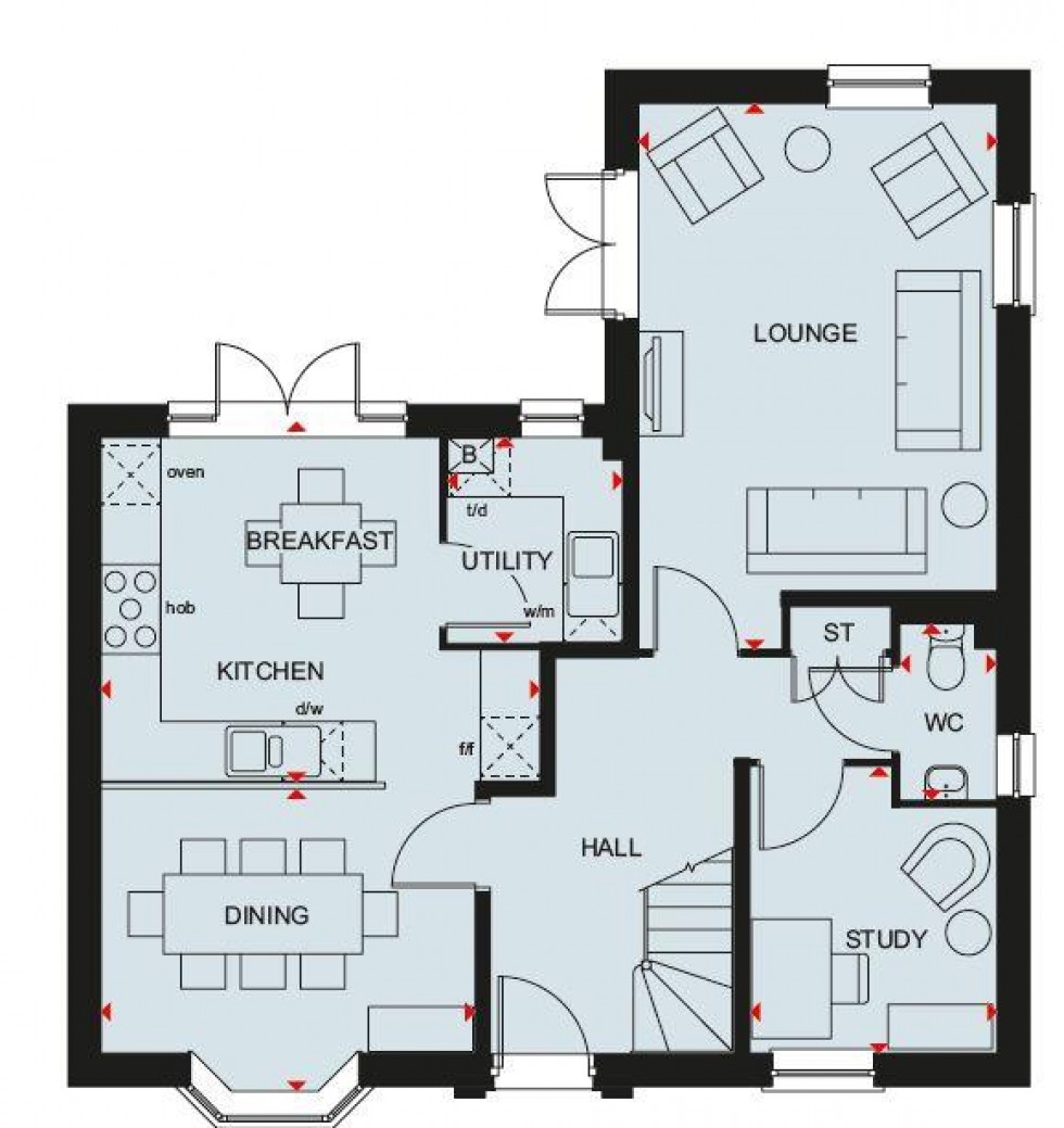 Floorplan for Romans Quater, Common Mead Lane