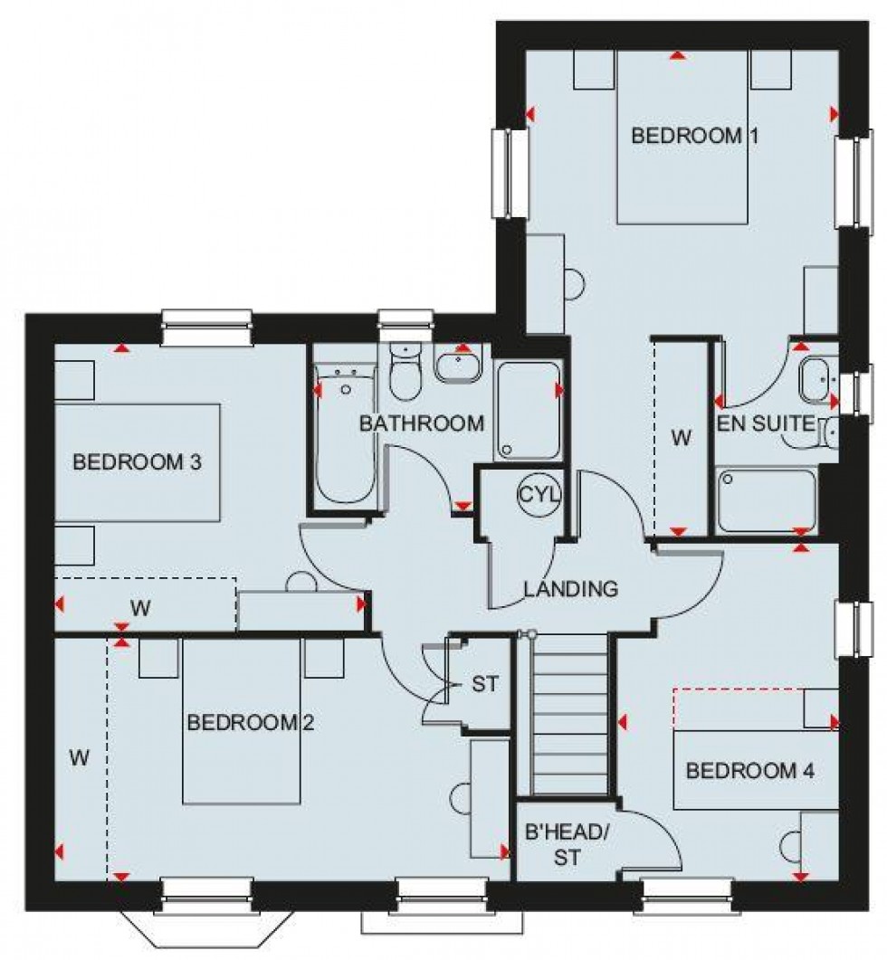 Floorplan for Romans Quater, Common Mead Lane
