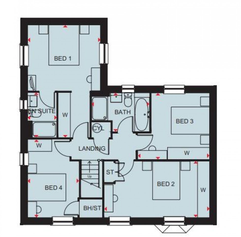 Floorplan for Niveus Walk, Wincombe Lane, Shaftesbury