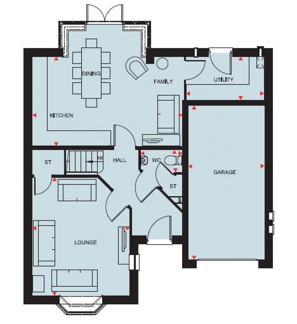 Floorplan for Exeter, The Hamlets, Lower Road,, Stalbridge
