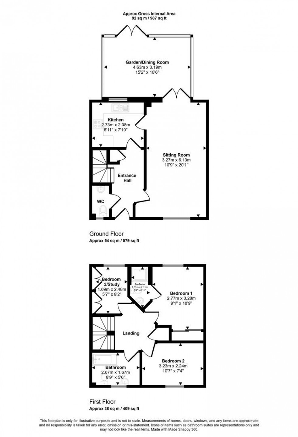 Floorplan for Prideaux Drive, Motcombe