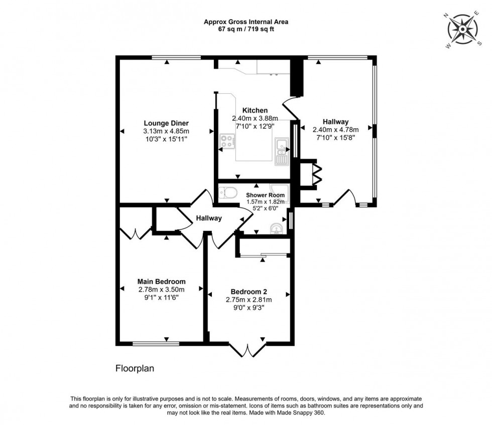 Floorplan for Wiltshire Close, Gillingham