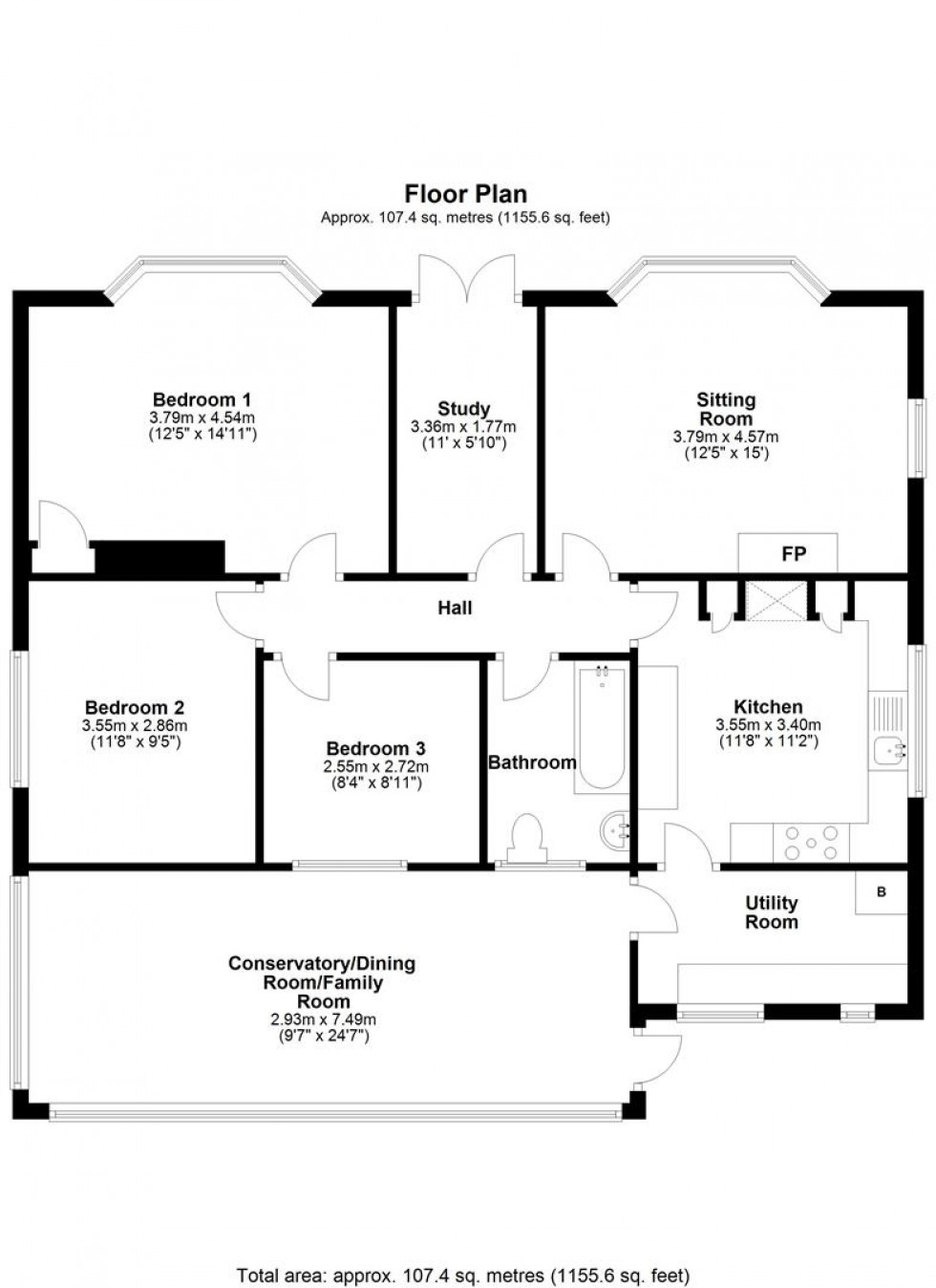 Floorplan for Mill Lane, Bourton