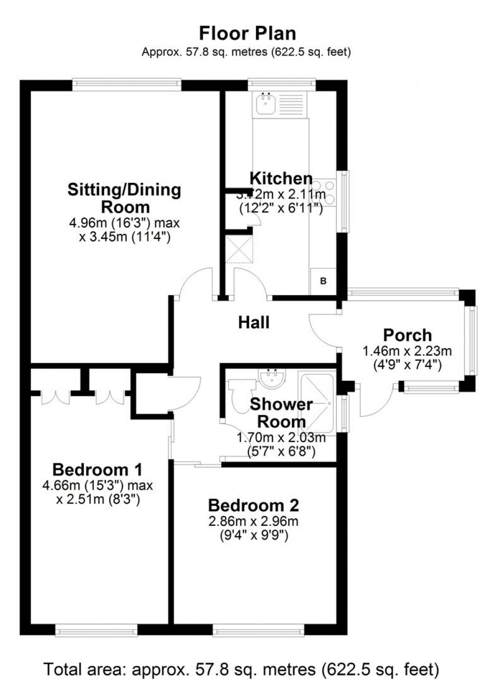 Floorplan for Wessex Way, Gillingham
