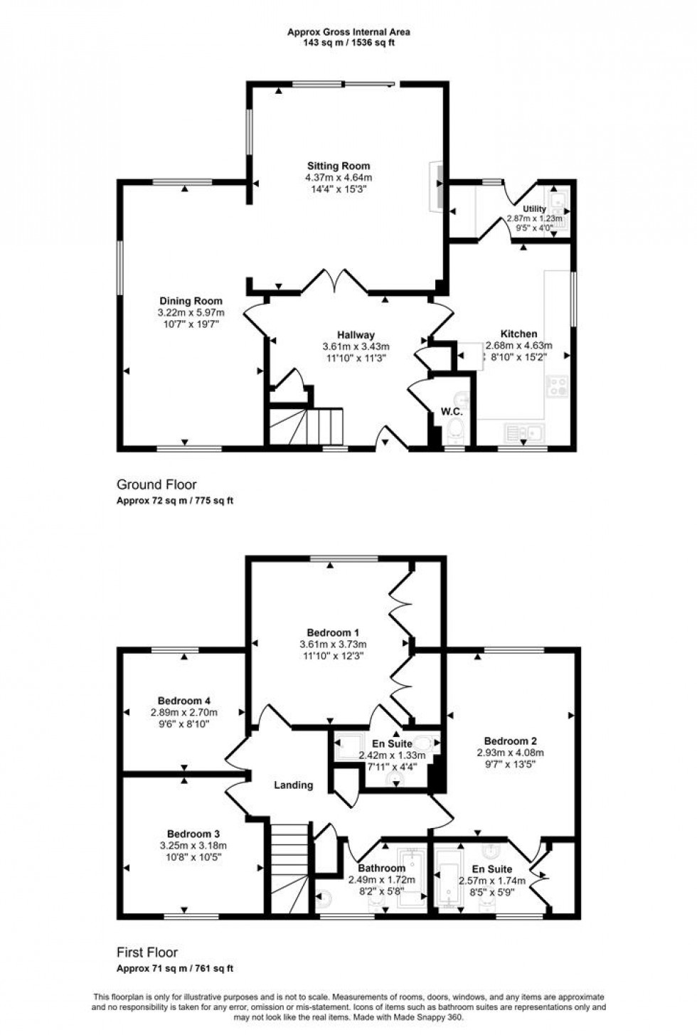 Floorplan for Swallowfields, Gillingham