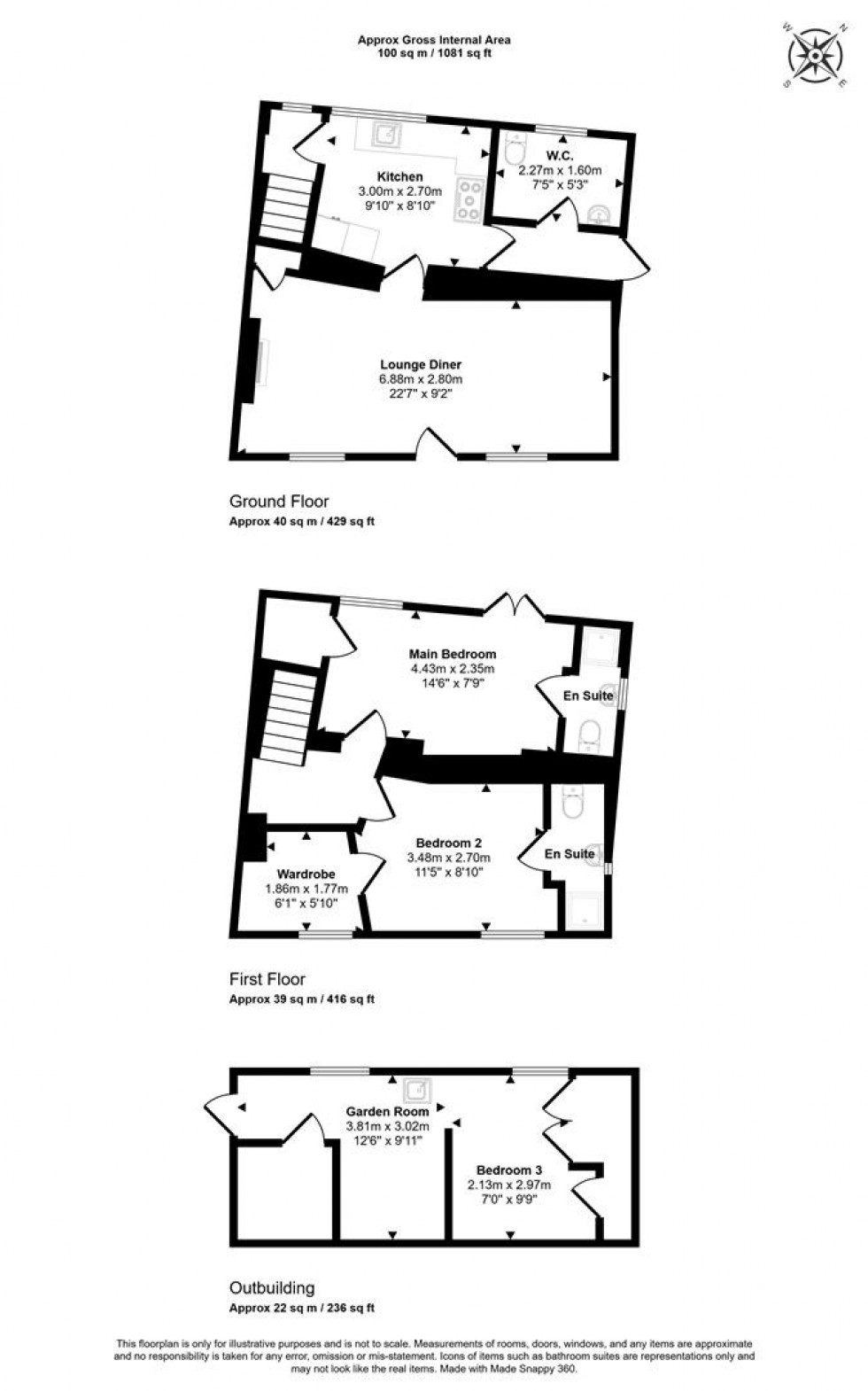 Floorplan for Sackmore Lane, Marnhull, Sturminster Newton