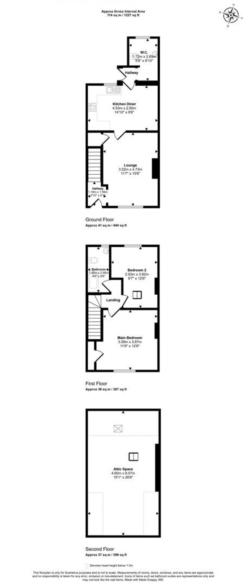 Floorplan for Addison Terrace, Gillingham