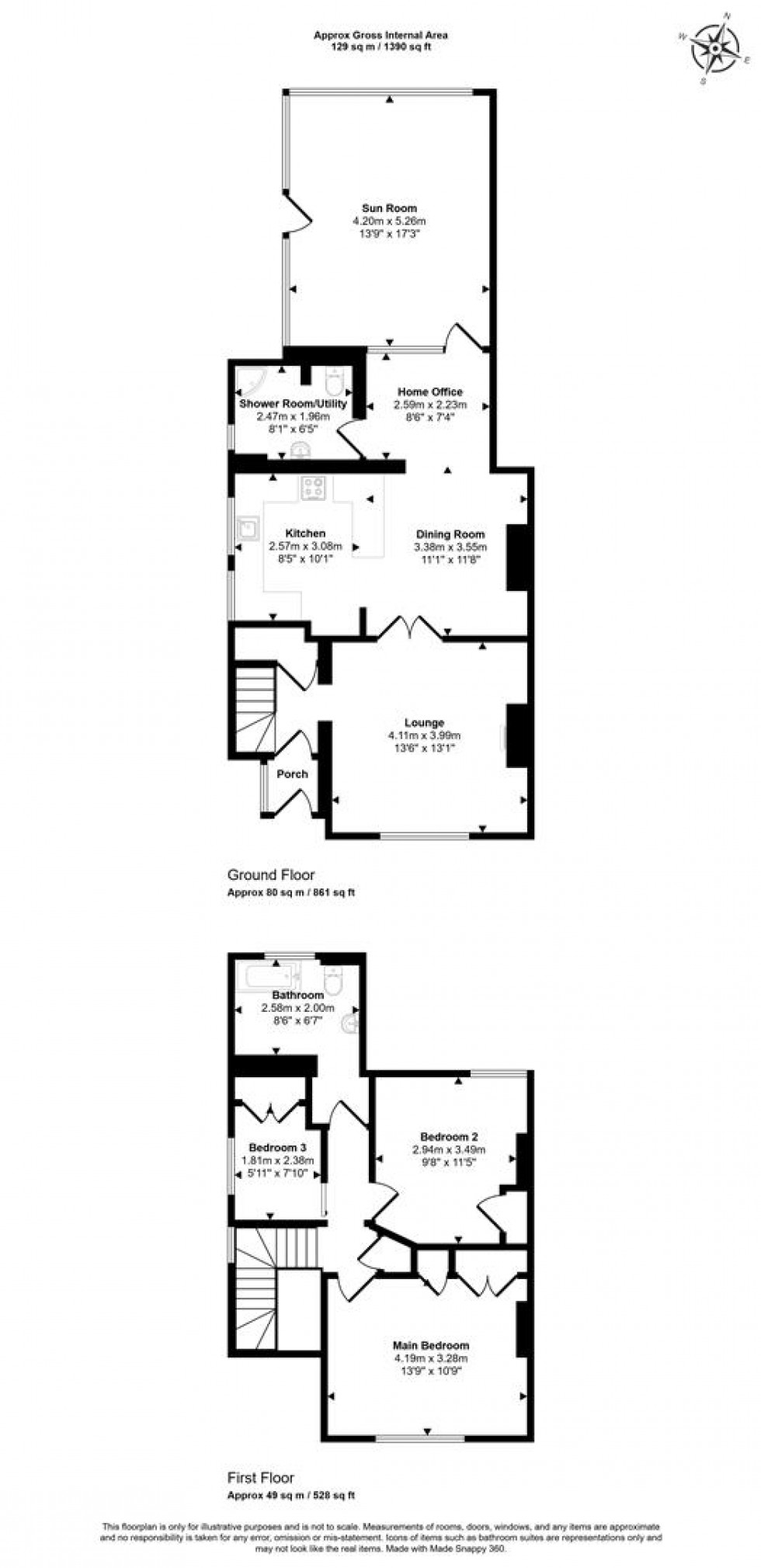 Floorplan for Wavering Lane West, Gillingham