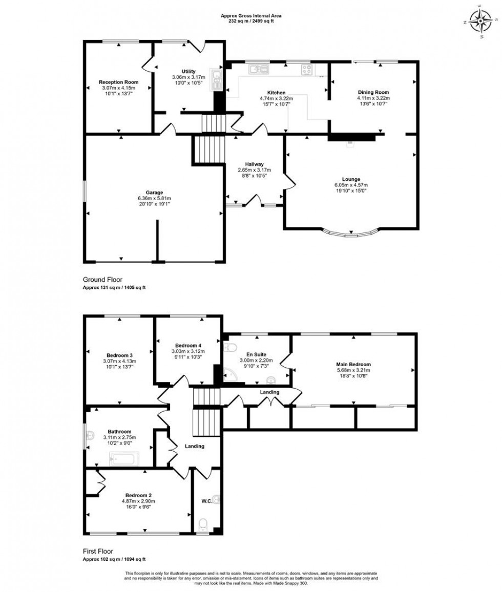 Floorplan for The Glebe, Shroton
