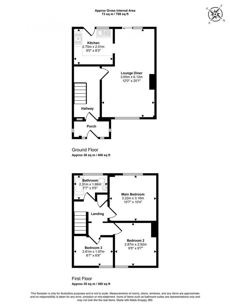 Floorplan for St. Aldhelms Road, Sherborne