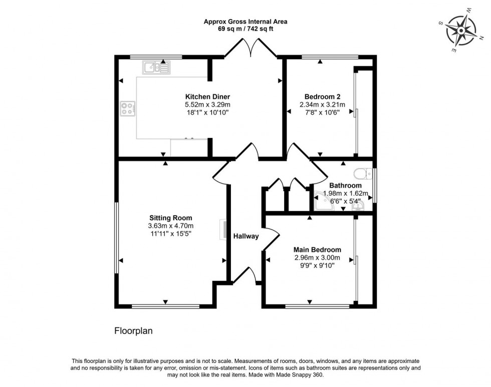 Floorplan for Shreen Way, Gillingham