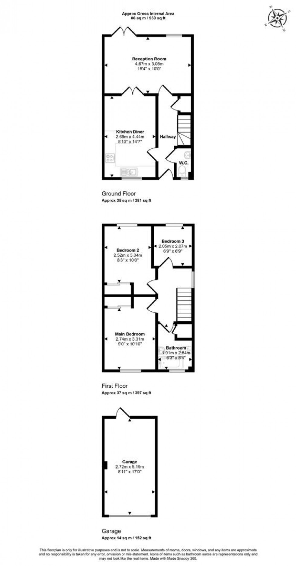 Floorplan for Woodmills Close, Stalbridge