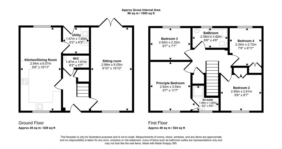 Floorplan for Cypress Way, Gillingham