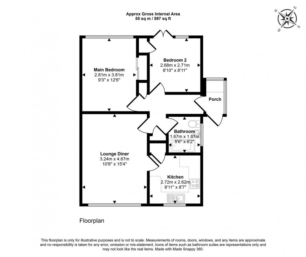 Floorplan for Downsview Drive, Gillingham