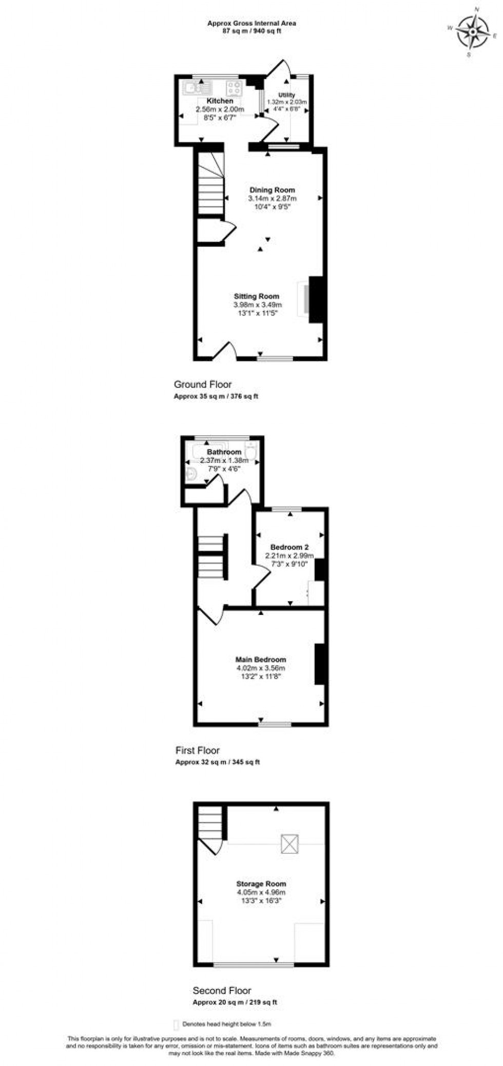 Floorplan for Railway Terrace, Gillingham