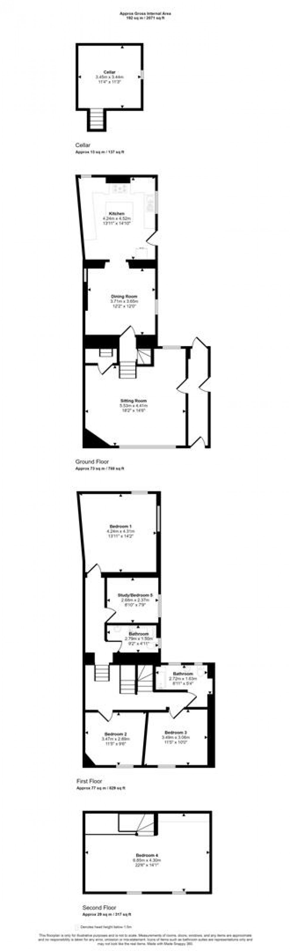 Floorplan for Mill Street, Wincanton
