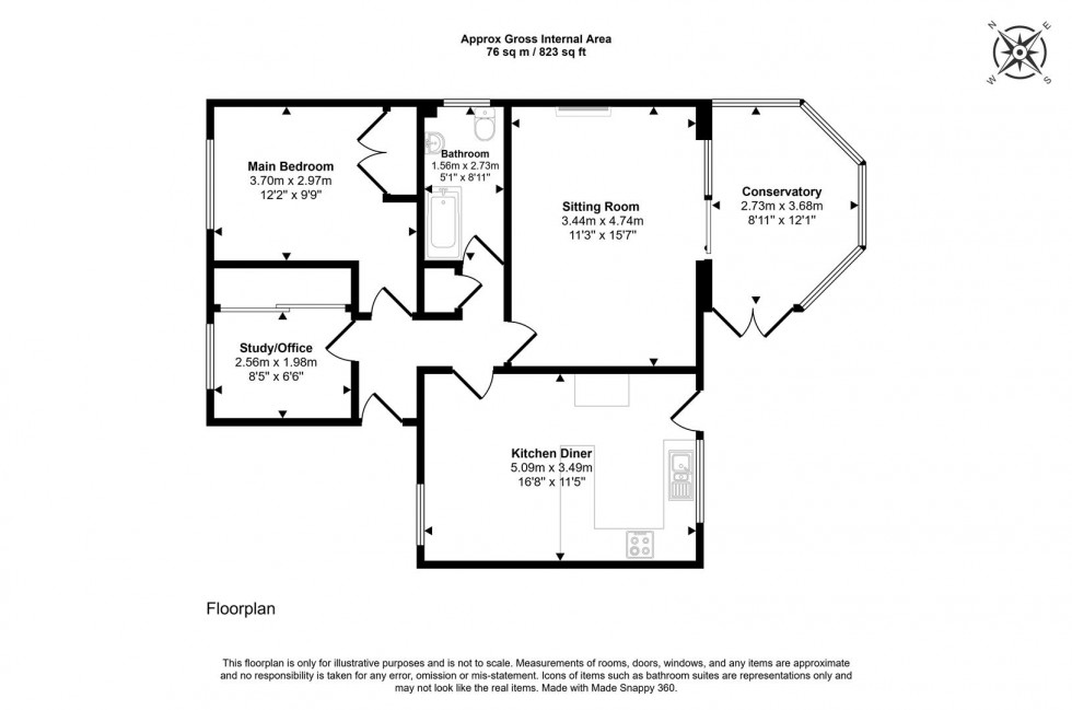 Floorplan for Dashwood Close, Sturminster Newton