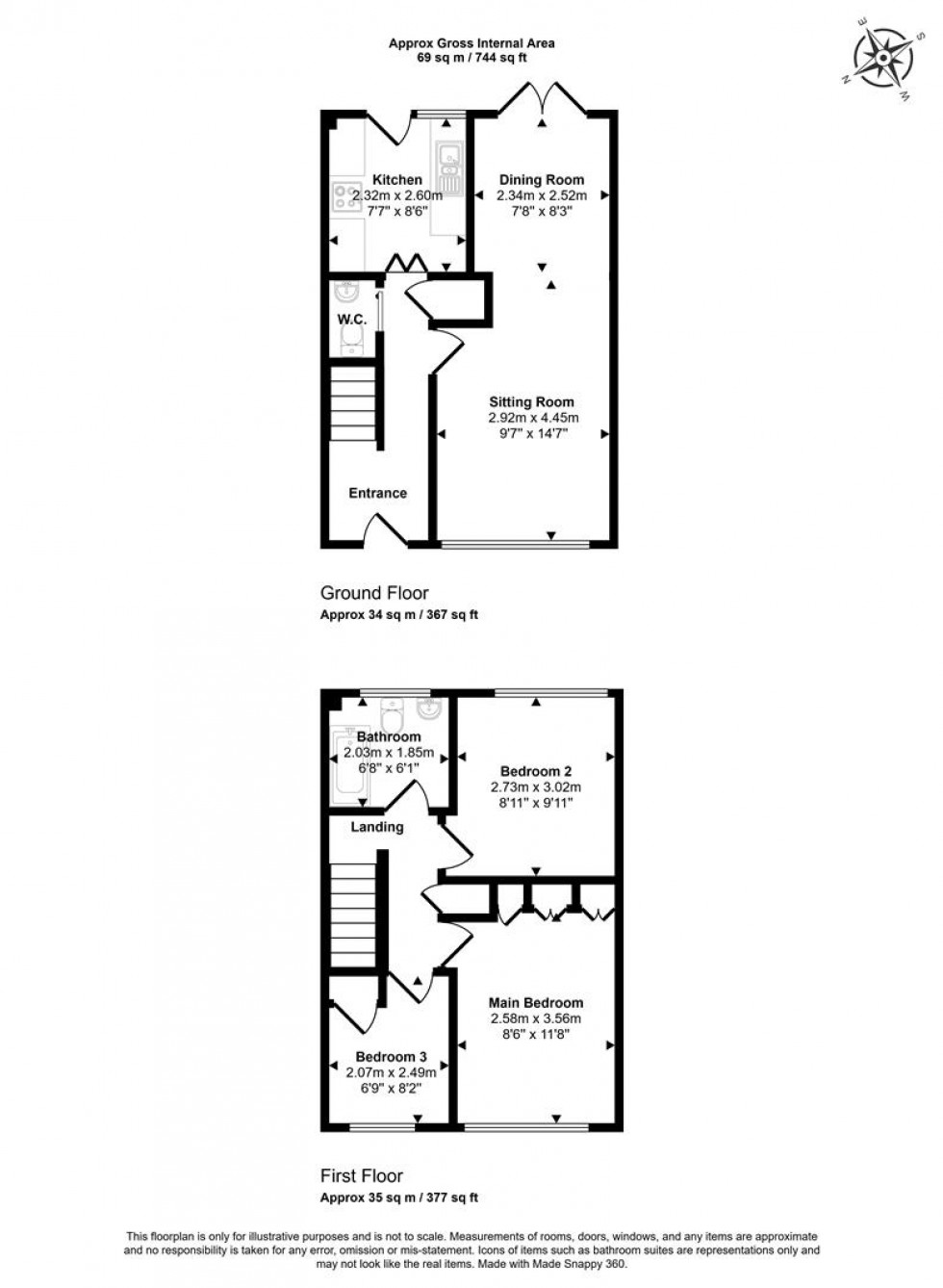 Floorplan for Barnes Close, Sturminster Newton