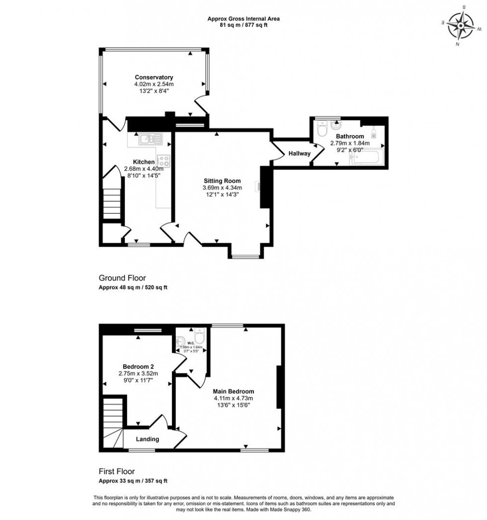 Floorplan for Tout Hill, Shaftesbury