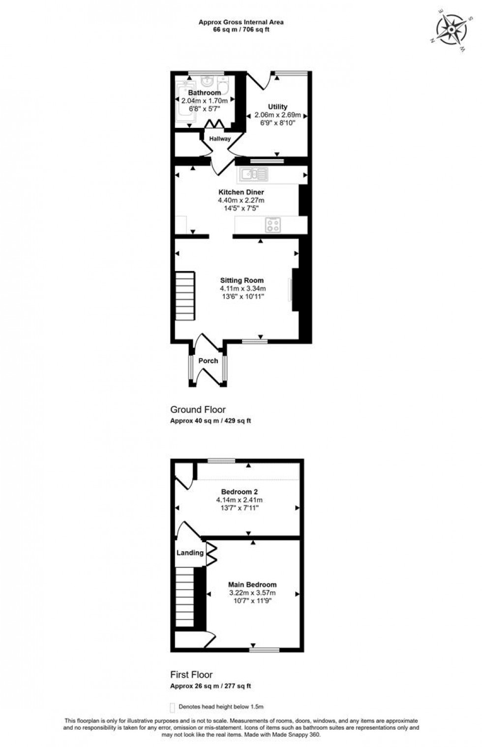 Floorplan for Bay Road, Gillingham